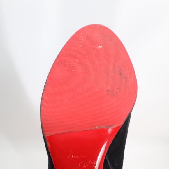 Christian Louboutin Siegfridalta Knee High Suede Boots Size 37.5 EU - Picture 6 of 9